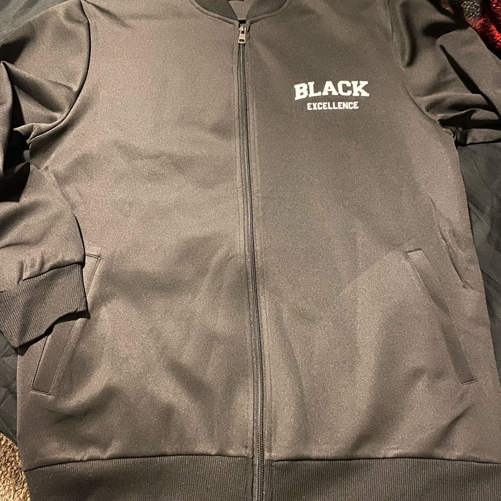 Black Excellence Zip-Up Jacket